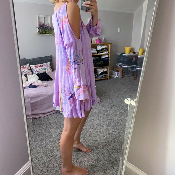 Free People Lavender Floral Tunic Dress - Picture 3 of 5